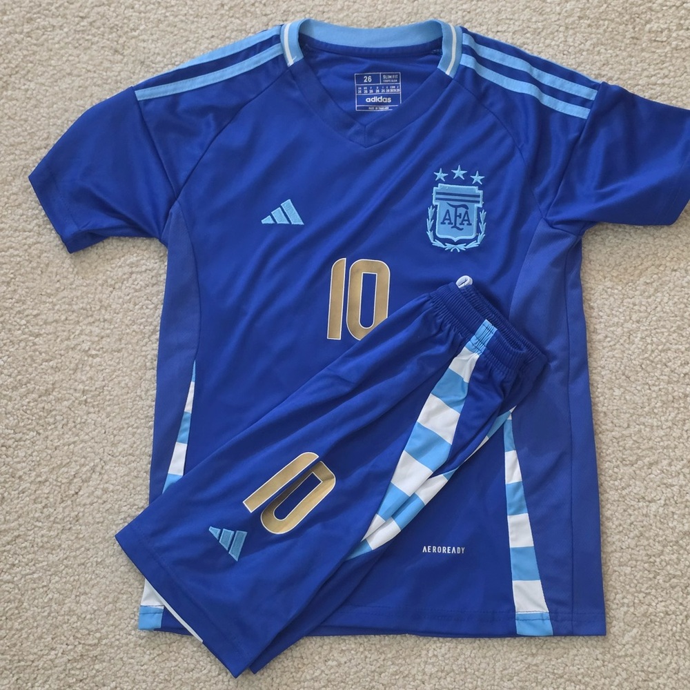 Adidas Kids Argentina #10 Messi Blue Soccer Jersey